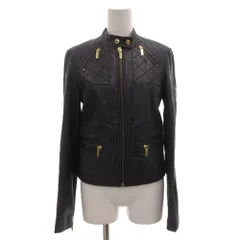 マイケルマイケルコース Michael michael kors レザー ジャケット XS 黒 ブラック 長袖 前開き フルジップ /SC ■GY74のサムネイル