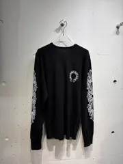 新品 CHROME HEARTS クロムハーツ Horseshoe Floral Sleeve Waffle 