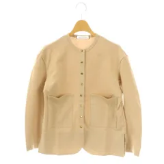 ヒューマンウーマン HUMAN WOMAN CHEVAL 24SS コットンハイゲージポンチジャケット ノーカラー M ベージュ /AT ■OSのサムネイル