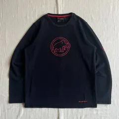 希少　archive　ポルトガル製　MAMMUT　マムート　QDロゴ　マンモス　両面プリント　ロングスリーブ Tシャツ 　カットソー　袖ワッペン　裾ロゴ刺繍　クラシック　ブラック　XL　アウトドア　テック　QD Logo Print Longsleeve-Tのサムネイル