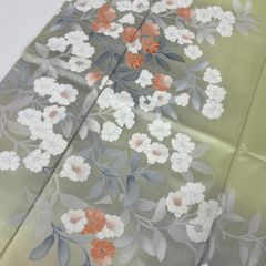 D516 訪問着 枝垂れ桜 鼓 金彩 正絹 着物 袷 未使用極美品 - メルカリ