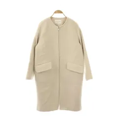 スピック&スパン Spick&Span ビーバーフロントZIPコート ノーカラー 36 オフベージュ /HK ■OSのサムネイル