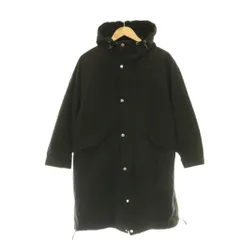 スカラー ScoLar 裏起毛 コート ロング ジップアップ M ブラック /HK ■OSのサムネイル