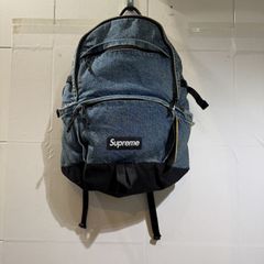 25FW新品ステッカー付】シュプリームデニム バックパック インディゴ
