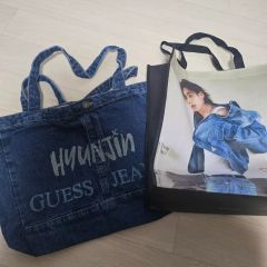 StrayKids スキズ GUESS ヒョンジン デニムトートバッグ - メルカリ