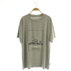 젤라토 피케옴 GELATO PIQUE HOMME PEANUTS 스누피 원포인트 T셔츠 반소매 M 그레이 /MY ■OS