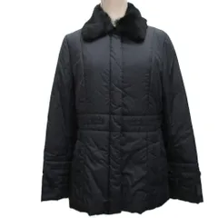 ジバンシィ GIVENCHY BOUTIQUE 中綿コート ハーフ丈 ミドル丈 ラビットファー ブルゾン ジャケット 42 黒 ブラック 456-57117 ■IBO91のサムネイル