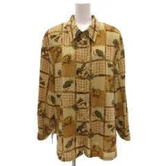 レリアン Leilian ジャケット シャツ 13 レギュラーカラー スカーフ柄 ベージュ /KB のサムネイル