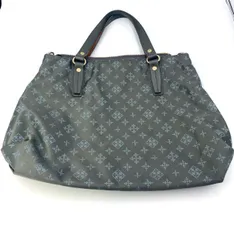ラシット russet 2way ハンドバッグ ショルダーバッグ トートバッグ モノグラム 総柄 ナイロン レザー グレー ゴールド金具 斜め掛け 肩掛け A4収納可能 大容量 軽量 通勤 通学 ビジネス カジュアル レディース ブランドバッグ 鞄 かばん