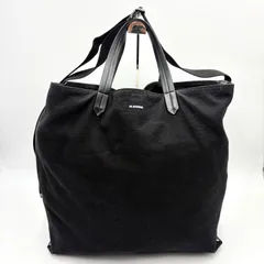 JIL SANDER TAPE TOTE ジルサンダー テープトート 2way トートバッグ ショルダーバッグ ブラック キャンバス×レザー 大容量◎のサムネイル