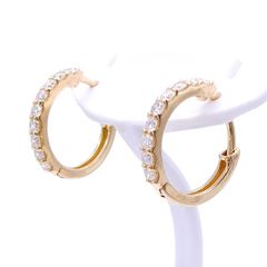 K18 フープ ピアス ダイヤモンド0.15ct/0.15ct - メルカリ