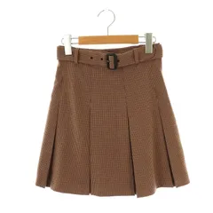 トゥービーバイアニエスベー To b. by agnes b. 24AW JUPE チェックプリーツミニ スカート 36 ブラウン /DF ■OSのサムネイル