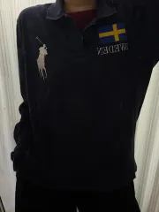POLO RALPH LAUREN ポロラルフローレン ビックポニー ネイビー PK カラ長袖Tシャツ XLサイズ XL