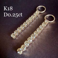agete◇K10YG*11号*ドルジークォーツリング*アガット*ライトグレー