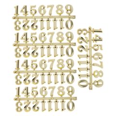 Roman numeral compatible, durable, simple clock number stickers, Chinese style design, handmade clock parts, wall clock accessories, adhesive Arabic numeral stickers, DIY clock repair kit, 5 sets, replacement numbers for clock faces, Zerodeko