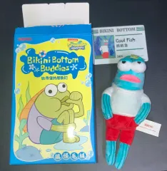 POP MART スポンジボブ ビキニシティ住民 ぬいぐるみ キーホルダー クールな魚