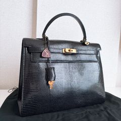 最高級・JRA認定】リングリザード 本革 ハンドバッグ トカゲ 冠婚葬祭 