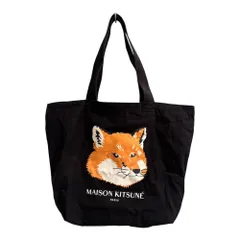 メゾンキツネ MAISON KITSUNE トートバッグ コットン 黒 ブラック ■GY99のサムネイル
