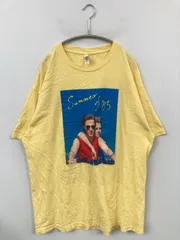 ALSTYLE アルスタイル Tシャツ/カットソー XL イエロー 前面プリント ミドル丈 半袖 クルーネック(丸首) メンズ