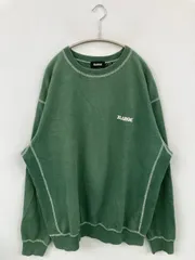 XLARGE エクストララージ スウェット XL グリーン コットン 裏起毛 無地 ブランドロゴ 刺繍 長袖 メンズ レディース