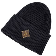 LOUIS VUITTON LV ボネ モノグラム ウール ニット帽 ブラック - メルカリ