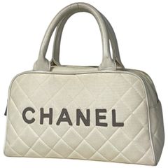 廃盤希少☆ シャネル CHANEL チョコバー ボストン ハンドバッグ 白 