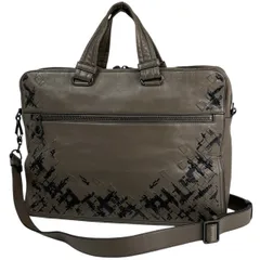 ボッテガヴェネタ BOTTEGAVENETA イントレチャート ビジネスバッグ 2WAY レザー グレージュ レディース 【中古】のサムネイル