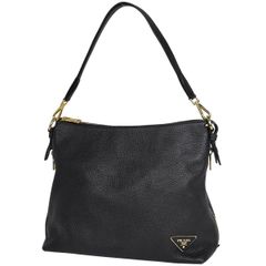 新品) PRADA プラダ ショルダーバッグ ナイロン 黒 三角ロゴ 斜め掛け
