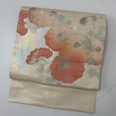 洒落袋帯 小千谷紬 正絹 格子 粋な絣 六通 MA-4061 - メルカリ