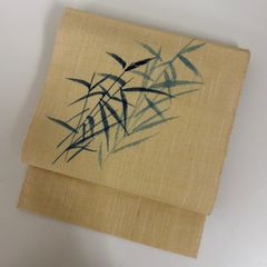 洒落袋帯 小千谷紬 正絹 格子 粋な絣 六通 MA-4061 - メルカリ