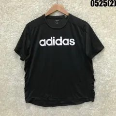 アディダス ブラック 半袖 XL ロゴ Tシャツ