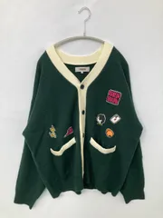 PUBLUX パブリュクス カーディガン/ボレロ S グリーン ウール・ニット ワンポイント 刺繍 ミドル丈 長袖 メンズのサムネイル