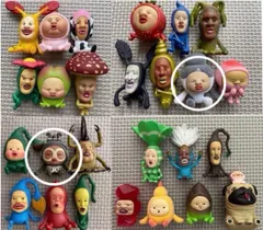 【2個セット】　こびとづかん　おすわりマスコット　イノリオキモノ　カクレケダマ　フロッキー加工　フィギュア　マスコット　小人図鑑　こびと図鑑　こびとずかん　小人づかん　カプセルトイ　ガチャガチャ　ガチャ　ガシャポン　おすわりフレンズ　ストラップ　キーホルダー