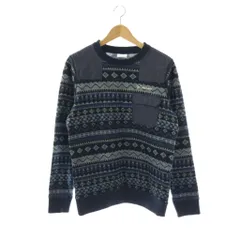 コロンビア Columbia ラヴェルリッジクルー フリースプルオーバー ニット 総柄 S 紺 マルチカラー /CX ■OSのサムネイル