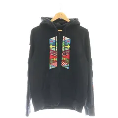 マルセロバーロン マルセロブロン MARCELO BURLON フラッグモチーフ ジップアップパーカー フーディー S ブラック マルチカラー /DF ■OSのサムネイル