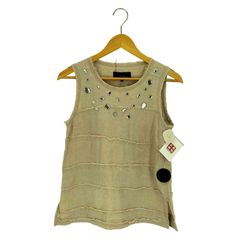 트리콤 드 걸슨 tricot COMME des GARCONS 03SS AD2003 린넨 100% 비쥬 민소매 여성 JPN:S