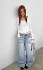 ason DUSK DENIM PANTS / LIGHT-BLUE Mサイズ - メルカリ