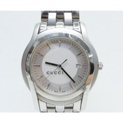 101J】GUCCI グッチ時計 Gラウンド シルバー メンズモデル☆極美品