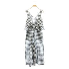 エスカーダ ESCADA レーストリム ワンピース ドレス 半袖 38 ホワイト