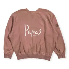 Papas パパス 両面プリント スウェット トレーナー シャツ サイズ LL /メンズ/ピンク/日本製/ロゴプリントのサムネイル