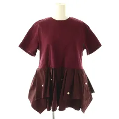 マイストラーダ Mystrada 25AW タフタドッキングパールTシャツ カットソー 38 ボルドー /ES ■OSのサムネイル