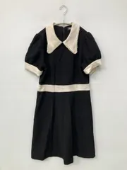PAMEO POSE パメオポーズ ワンピース F ブラック 無地 レース 半袖 ショート・ミニ丈 フレア レディースのサムネイル