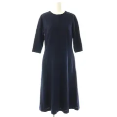 マッキントッシュ ロンドン MACKINTOSH LONDON ウール七分袖ワンピース ロング 38 ネイビー /DO ■OSのサムネイル