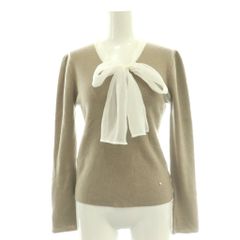 極美品 CELFORD シルクブレンドボウタイニットプルオーバー フリー