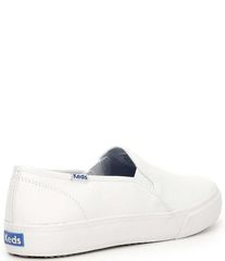 ケッズ レディース ボトムス カジュアルパンツ スニーカー レザー Keds Double Decker Leather Slip On Sneakers White ホワイト