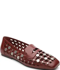 アッシュ レディース シューズ スリッポン・ローファー レザー ASH Bali Caged Leather Studded Penny Loafers Marsalaのサムネイル