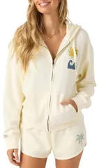 オニール メンズ アウター パーカー・スウェット ONeill Mens Atwood Palma Zipup Hoodie Winter White ホワイトのサムネイル
