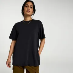 キャリー レディース トップス Tシャツ CALIA Womens Everyday Boyfriend Tee Pure Black ブラックのサムネイル