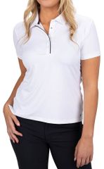 블랙 로버 레이디스 탑스 폴로 셔츠 Black Clover Womens Mina Short Sleeve Golf Polo White 화이트