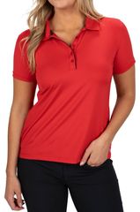 블랙 로버 레이디스 탑스 폴로 셔츠 Black Clover Womens Mina Short Sleeve Golf Polo Red 레드